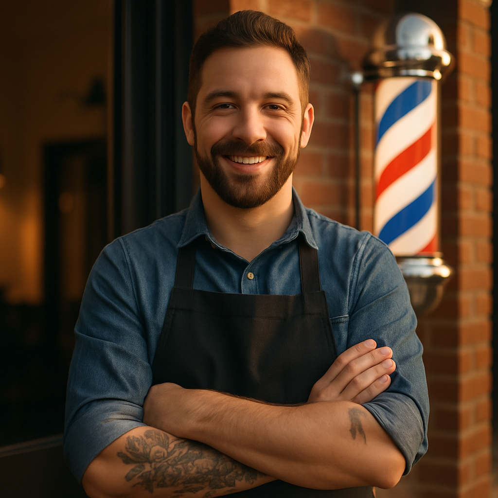 Rad — owner and master barber at D One Barbers Dorking